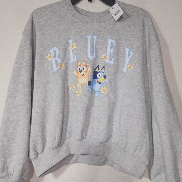 bluey Sweaters - Bluey and pretzel gray sweatshirt women's medium